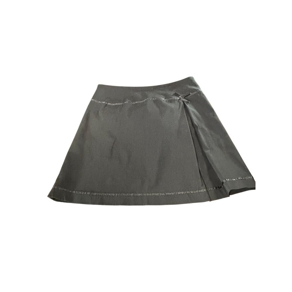 INC Stretch Black Mini Skirt With Subtle Stitch Detail